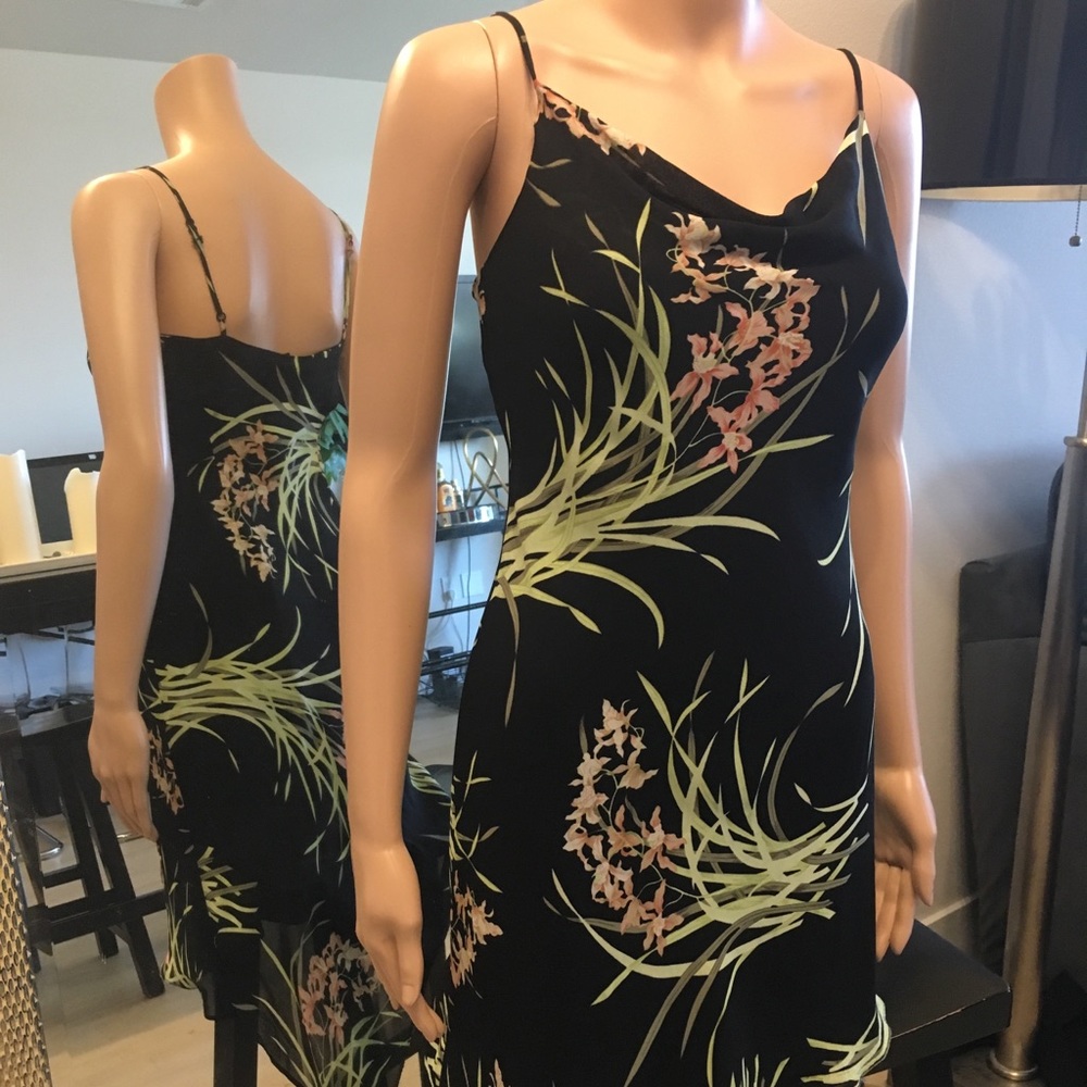 Black floral dress